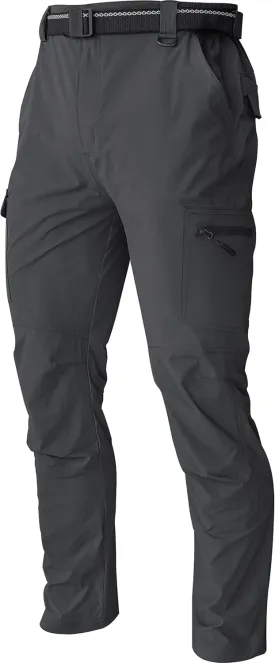 Men's Cargo Work Hiking Pants Lightweight Water Resistant Quick Dry Fishing Travel Camping Outdoor Breathable Multi Pockets
