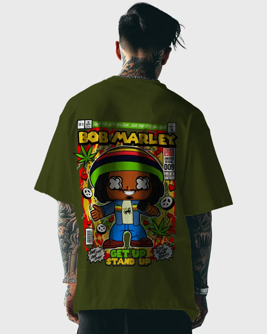 Mens Oversized Tshirt Movies Bob Marley