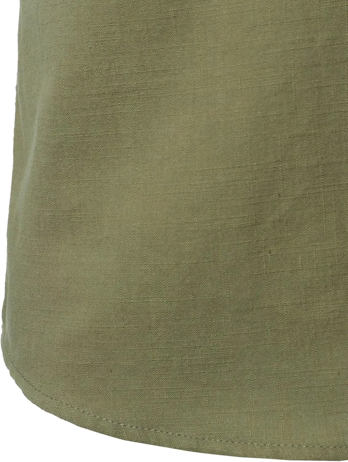 Men's Summer Lightweight Cotton Linen Shirts Casual Short Sleeve Breathable Banded Collar Henley for Beach Vacation