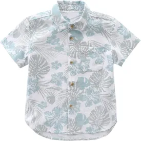 MOMOLAND Toddler Boys Short Sleeves Button Down Shirt Linen Design