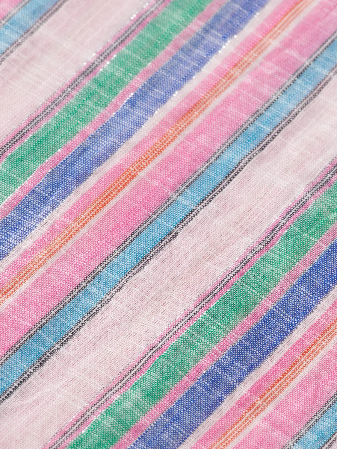Multicolour lurex striped beach pants