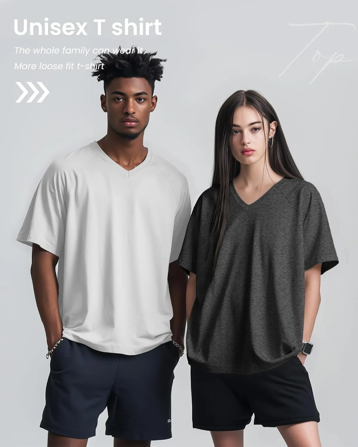 Neer 3 Pack Men's Big and Tall V Neck T-Shirts M-7X, 35% Cotton Short Sleeve Raglan Tops Casual Regular Summer Basic Tees