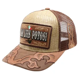 New Straw San Luis Potosi Hat (Khaki/Brown)