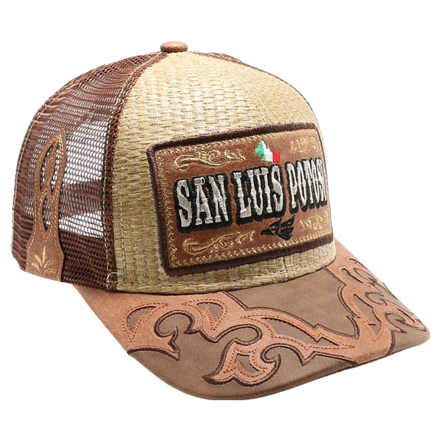 New Straw San Luis Potosi Hat (Khaki/Brown)