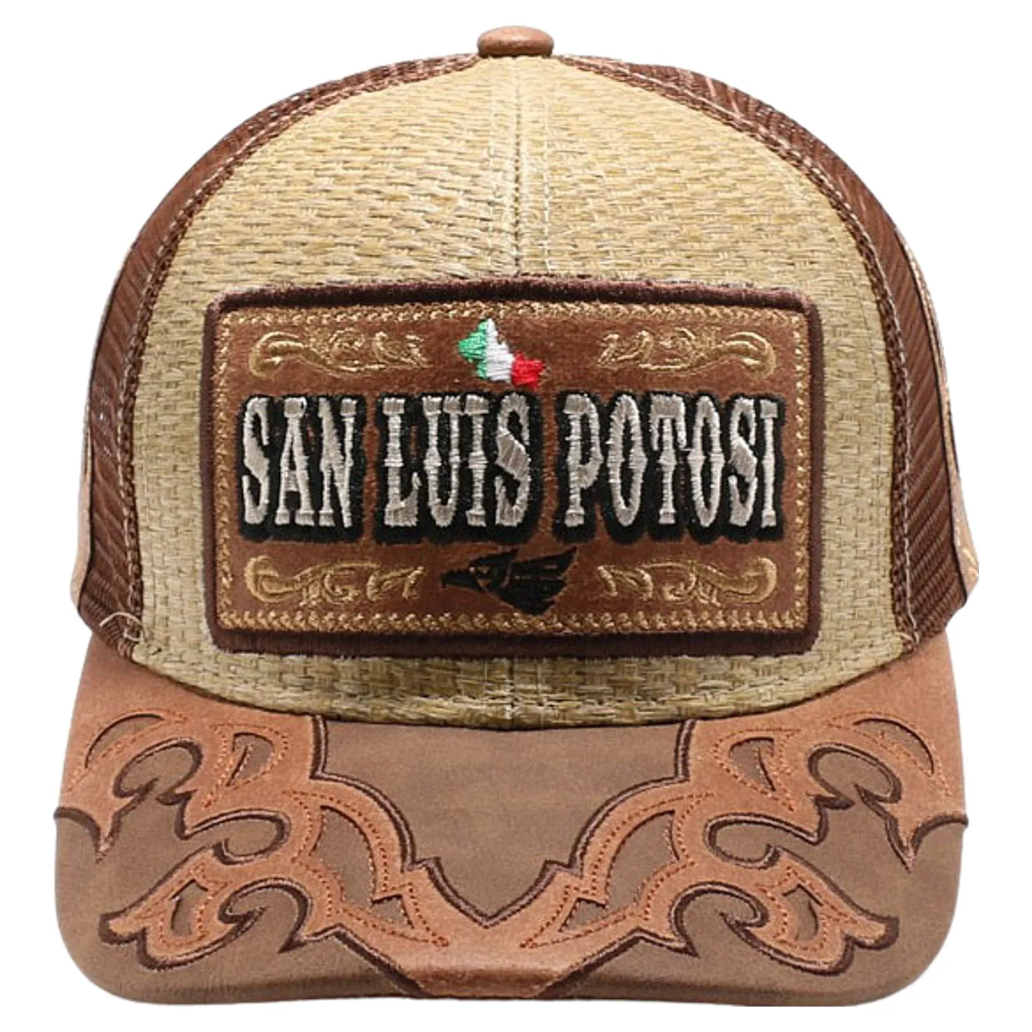New Straw San Luis Potosi Hat (Khaki/Brown)