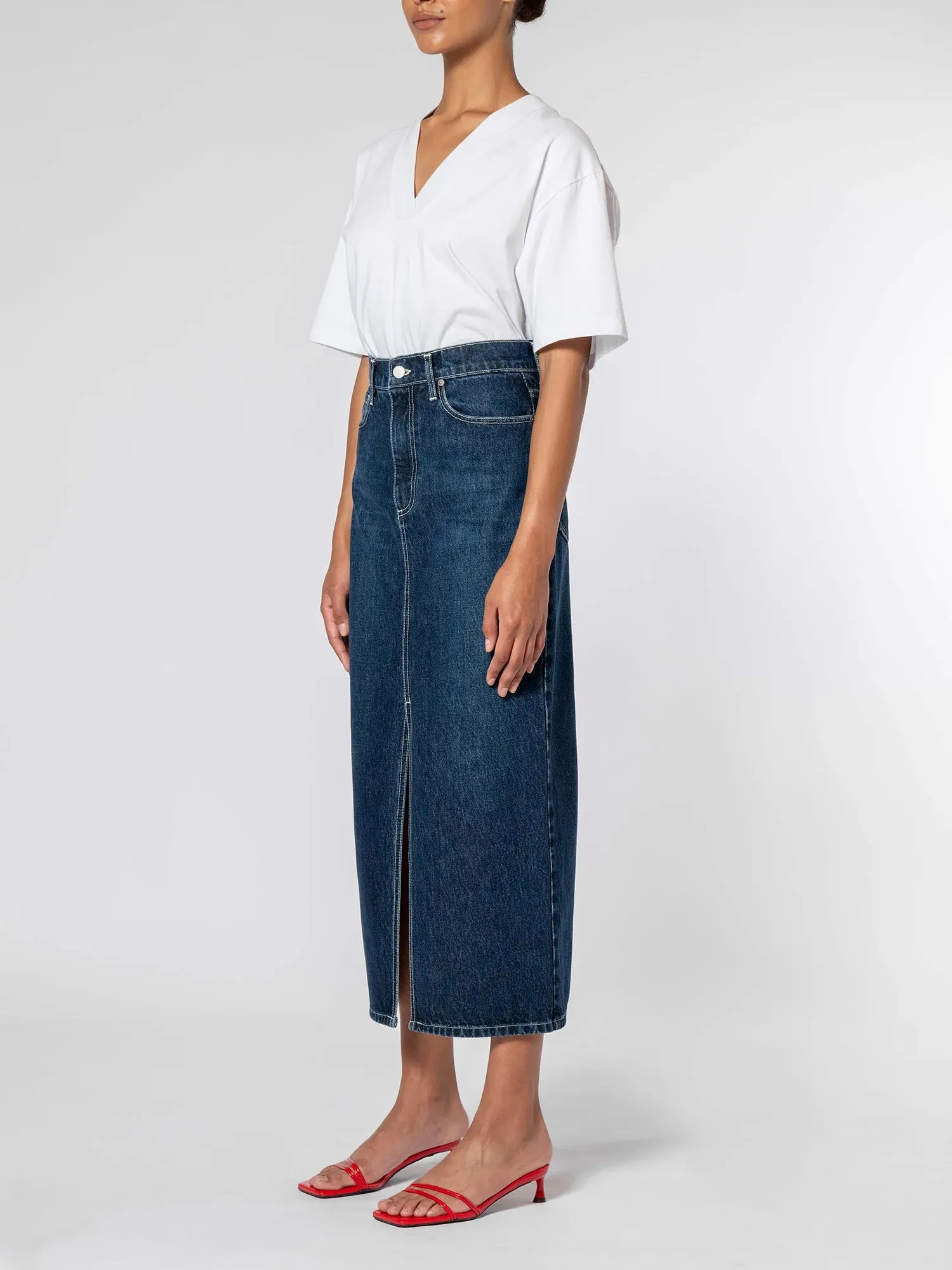 Nobody Denim Avery Skirt - Deep Blue