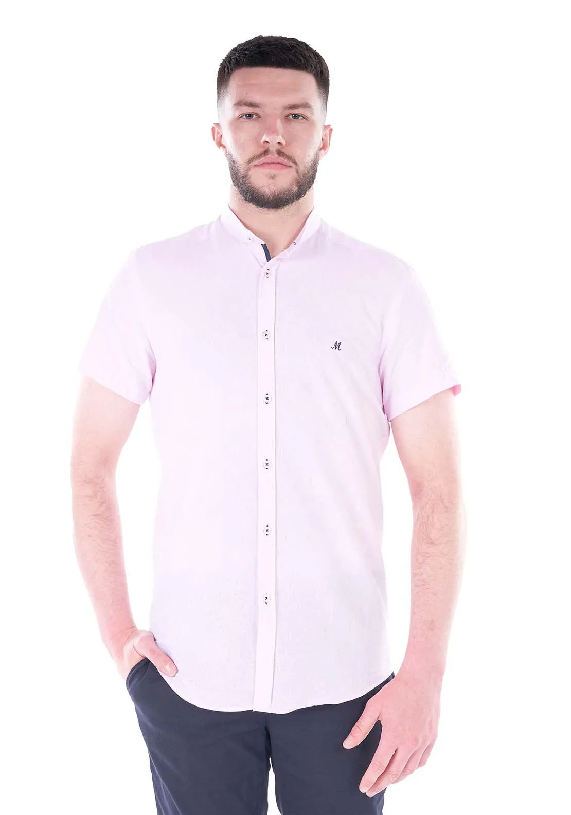 Official Short Sleeve Linen Shirt - Pink