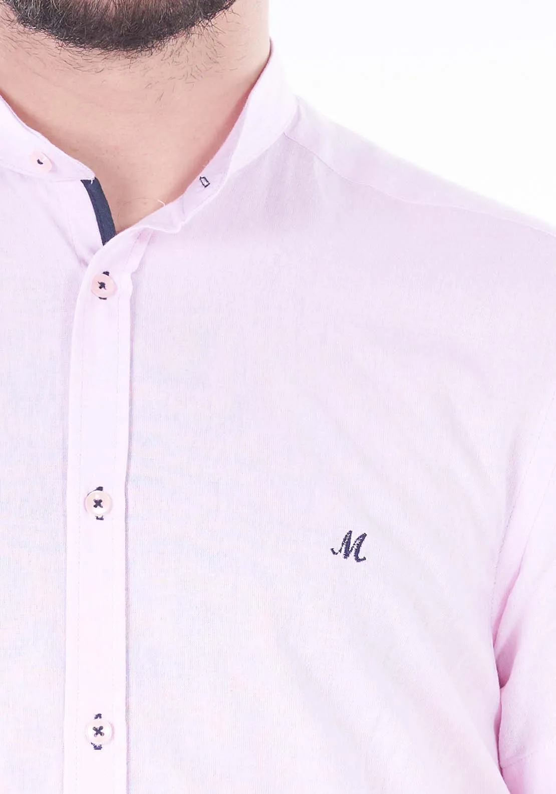 Official Short Sleeve Linen Shirt - Pink