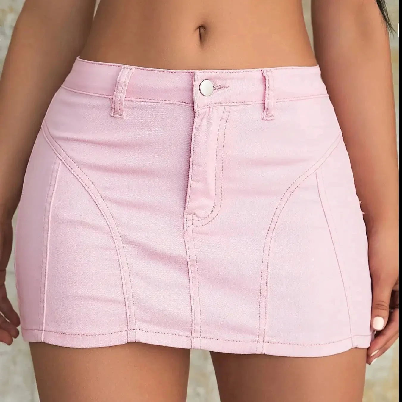 Opal - A-Line Denim Mini Skirt