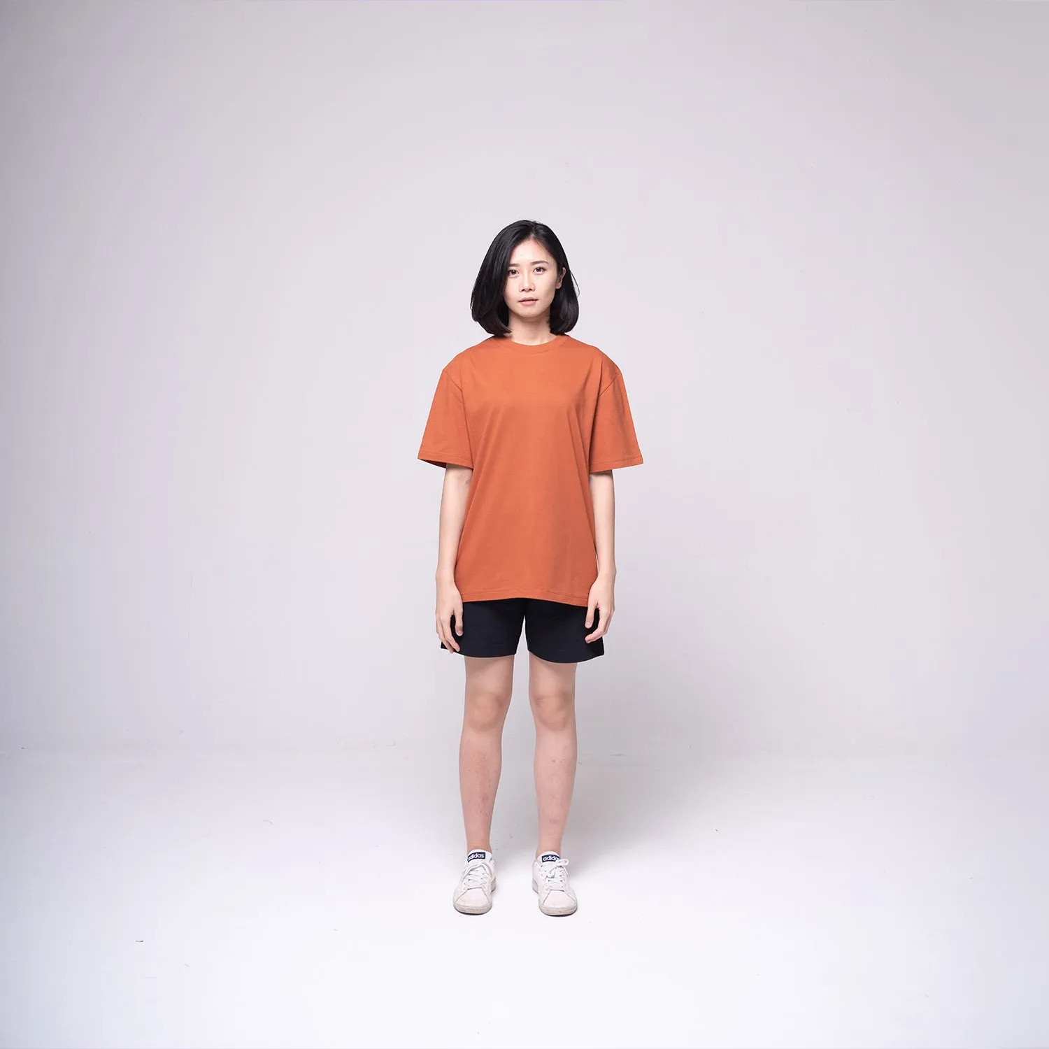 Oversized Basic T-shirt Rust