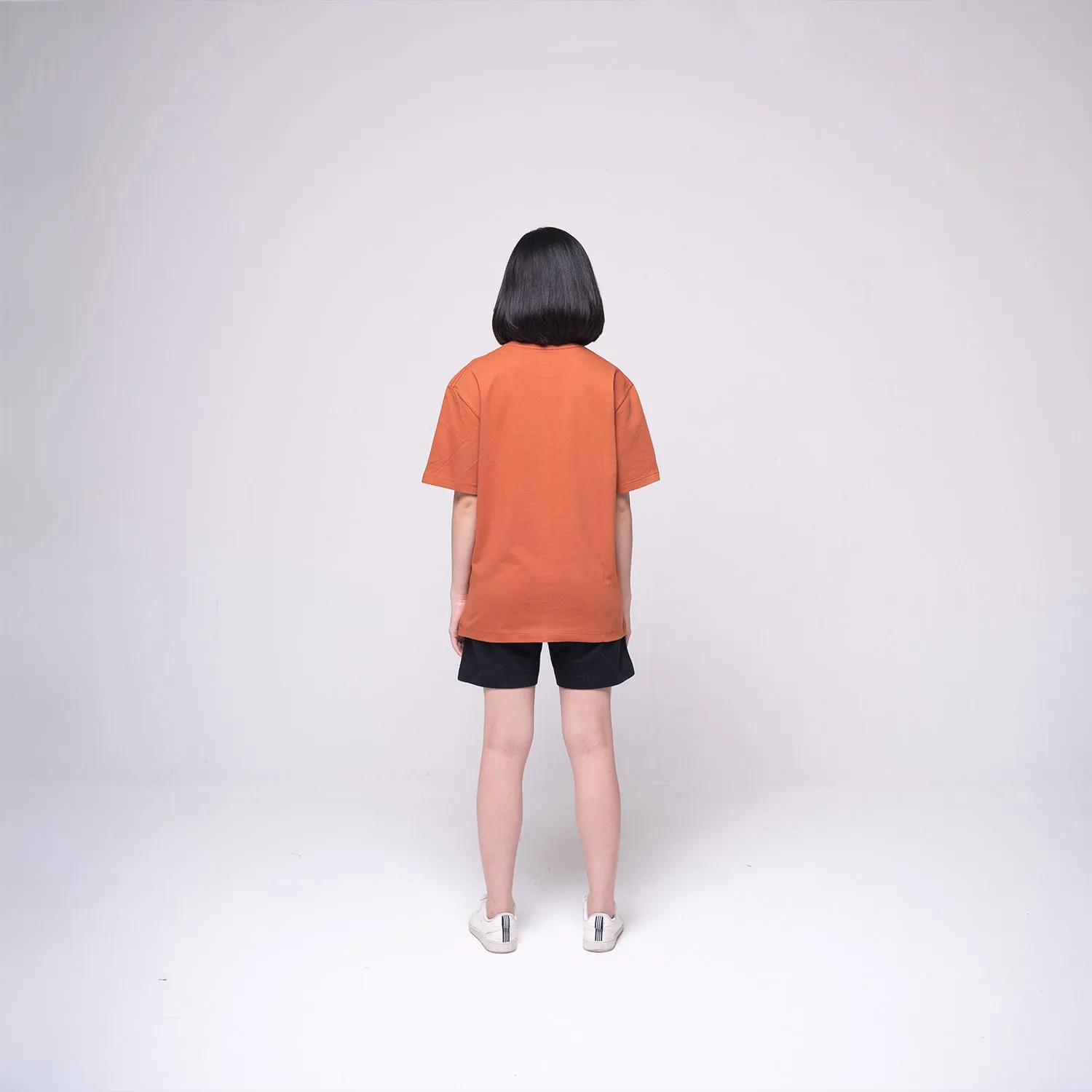 Oversized Basic T-shirt Rust