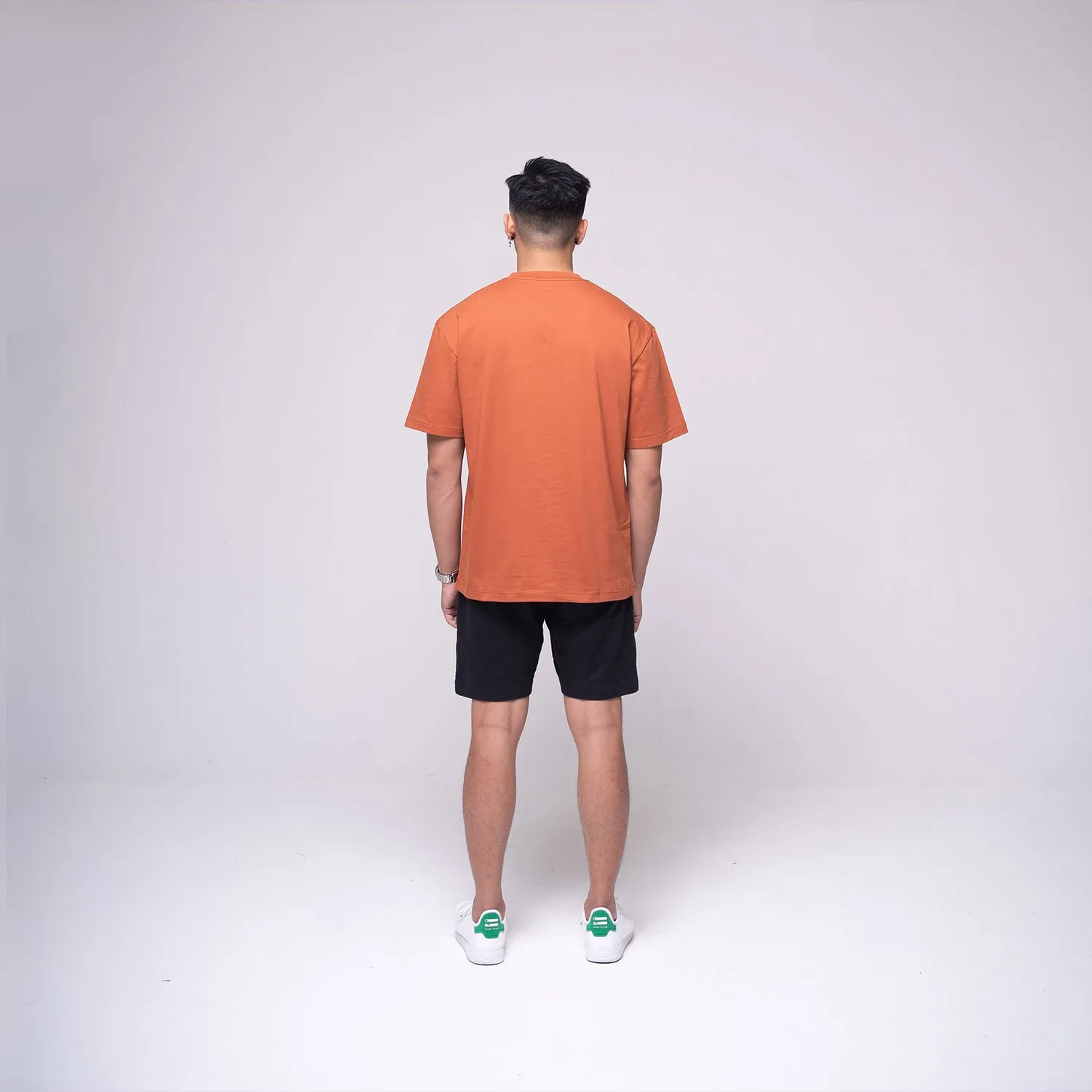 Oversized Basic T-shirt Rust