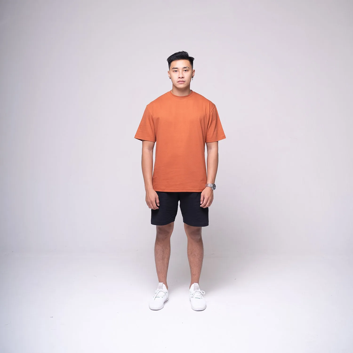 Oversized Basic T-shirt Rust
