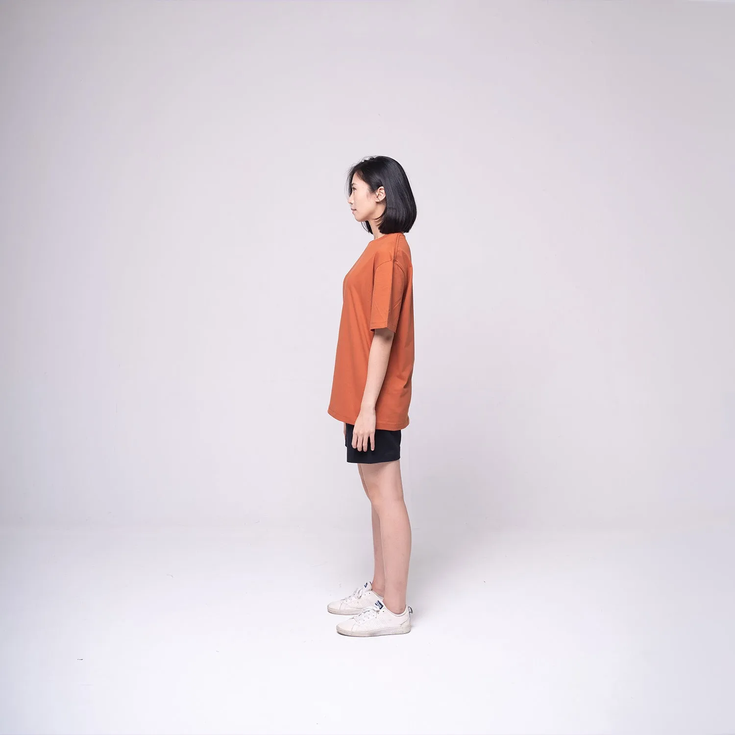 Oversized Basic T-shirt Rust