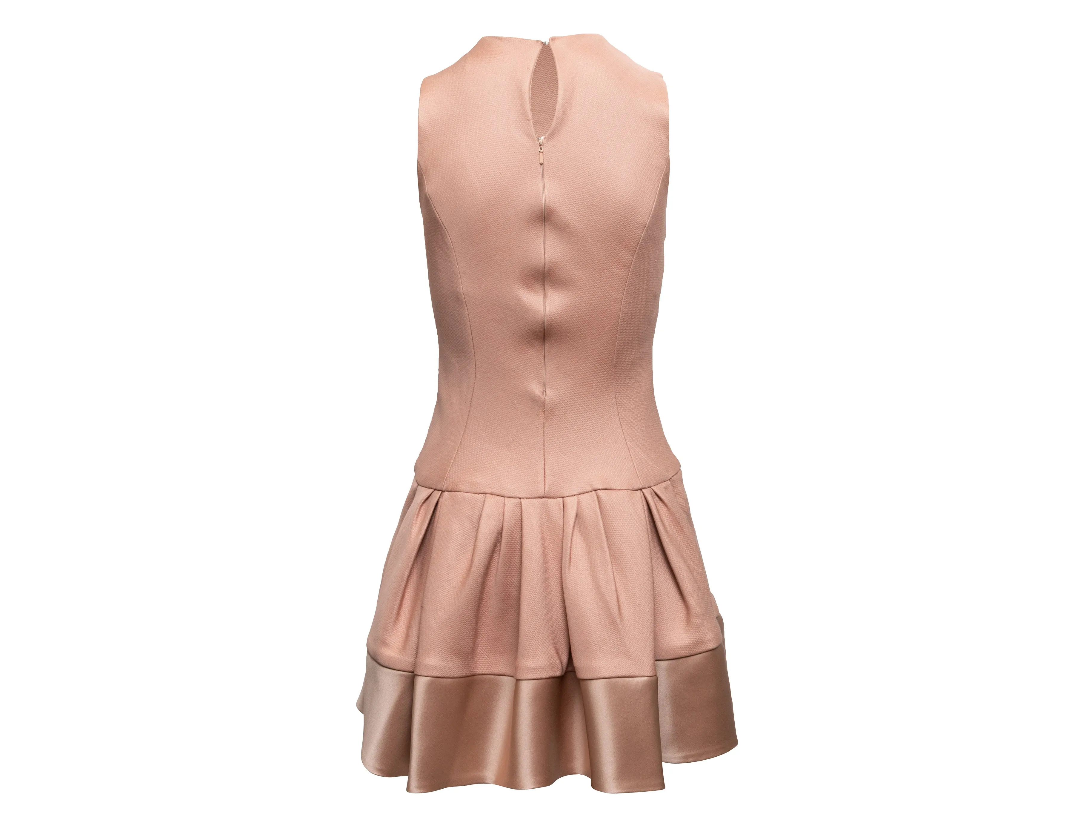 Peach Christian Dior Silk-Blend Sleeveless Dress Size FR 36