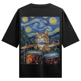 PRDGY Van Gogh Billa Back Print Oversized T-Shirt