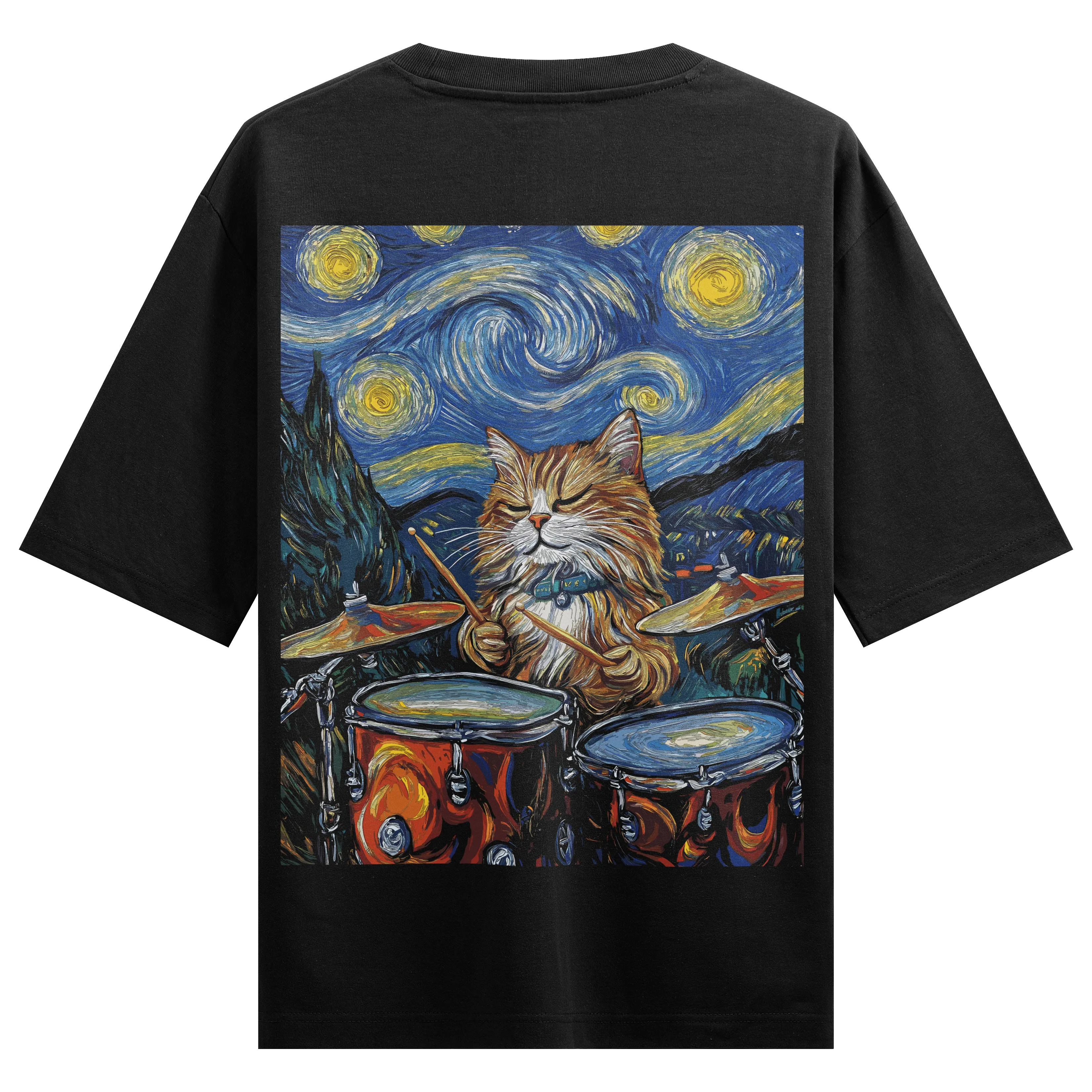 PRDGY Van Gogh Billa Back Print Oversized T-Shirt