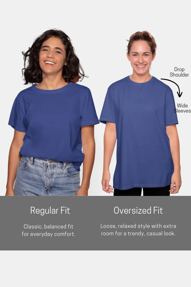Royal Blue Oversized T-shirt for women