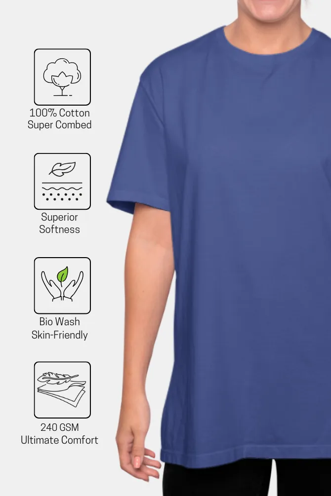 Royal Blue Oversized T-shirt for women