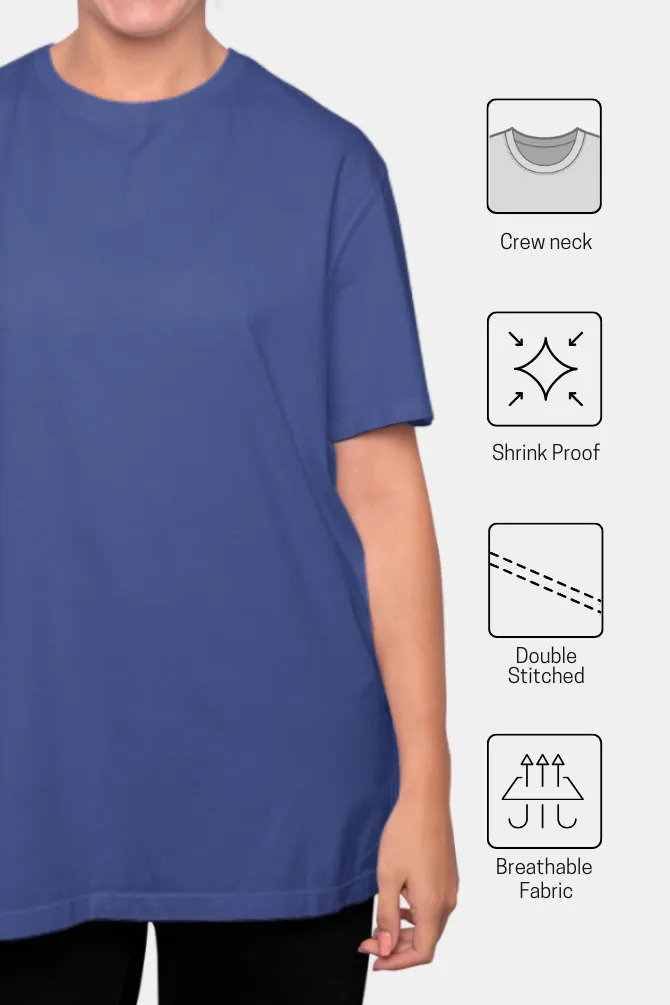 Royal Blue Oversized T-shirt for women