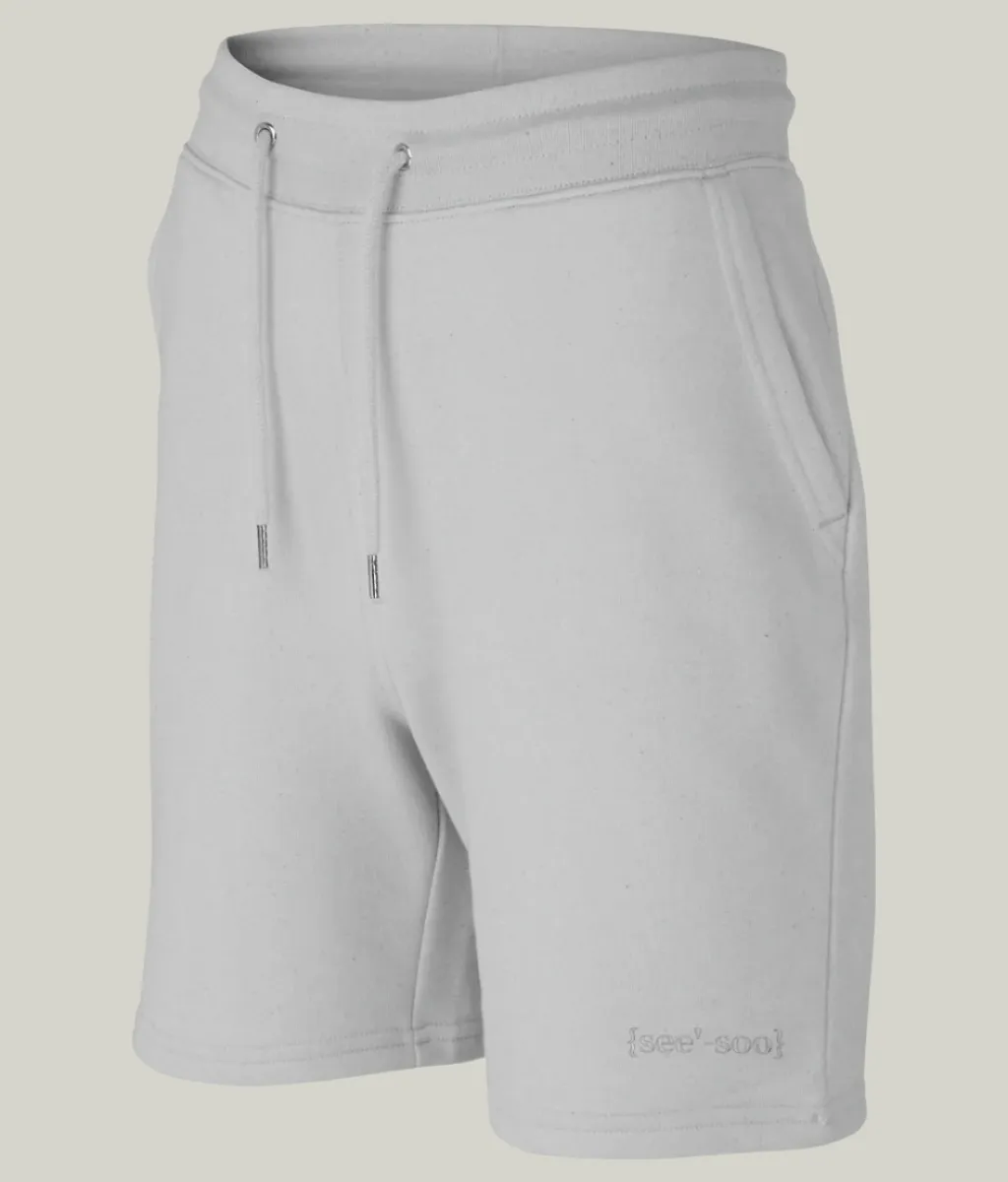 See'-soo "Classic" Cotton Jogger Shorts, Grey