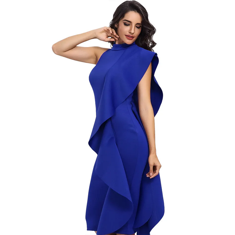 Sleeveless Long Ruffled Dress