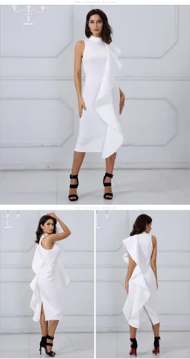 Sleeveless Long Ruffled Dress