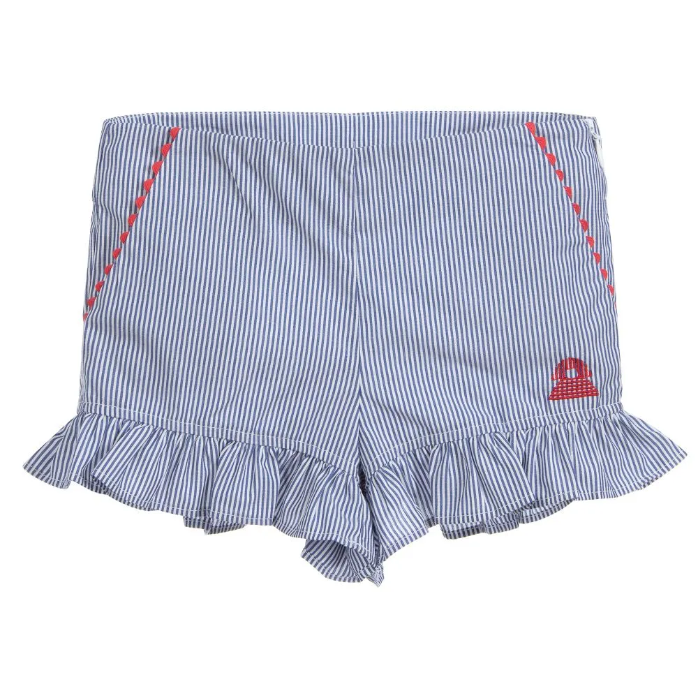 Striped Cotton Shorts