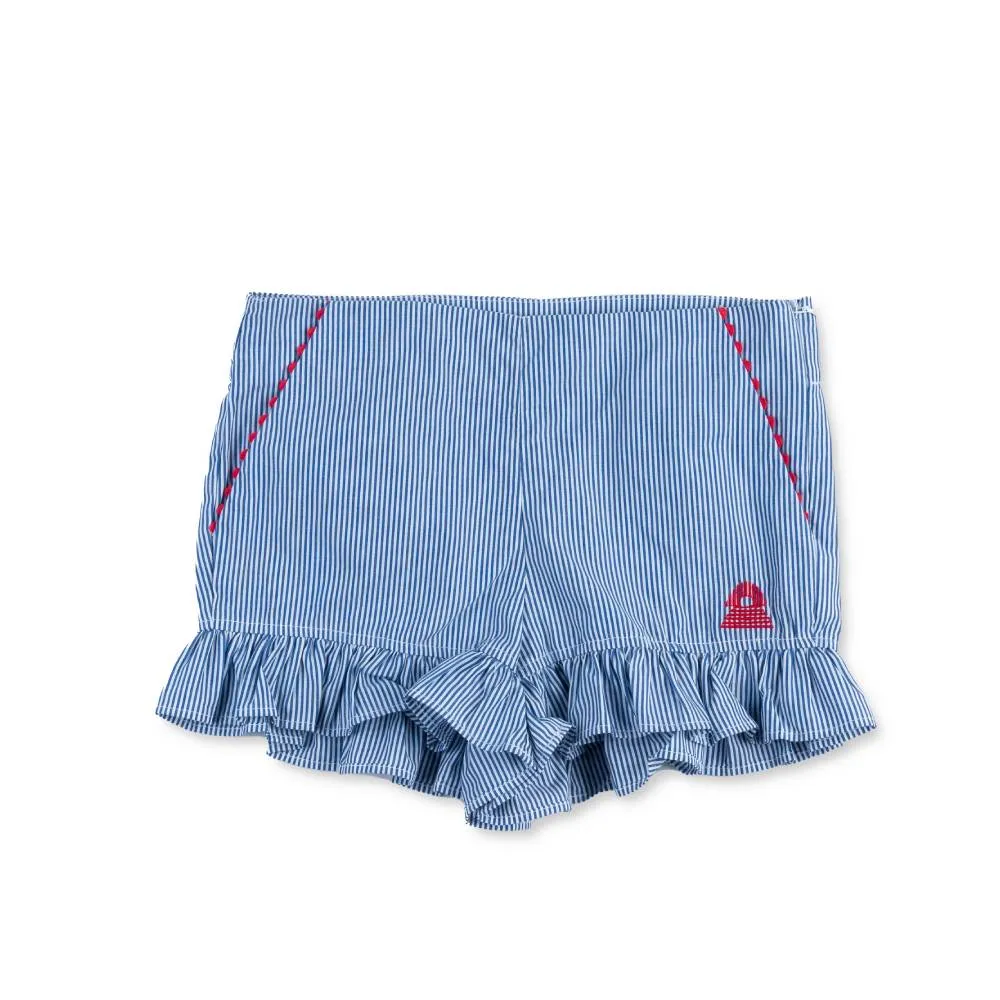 Striped Cotton Shorts