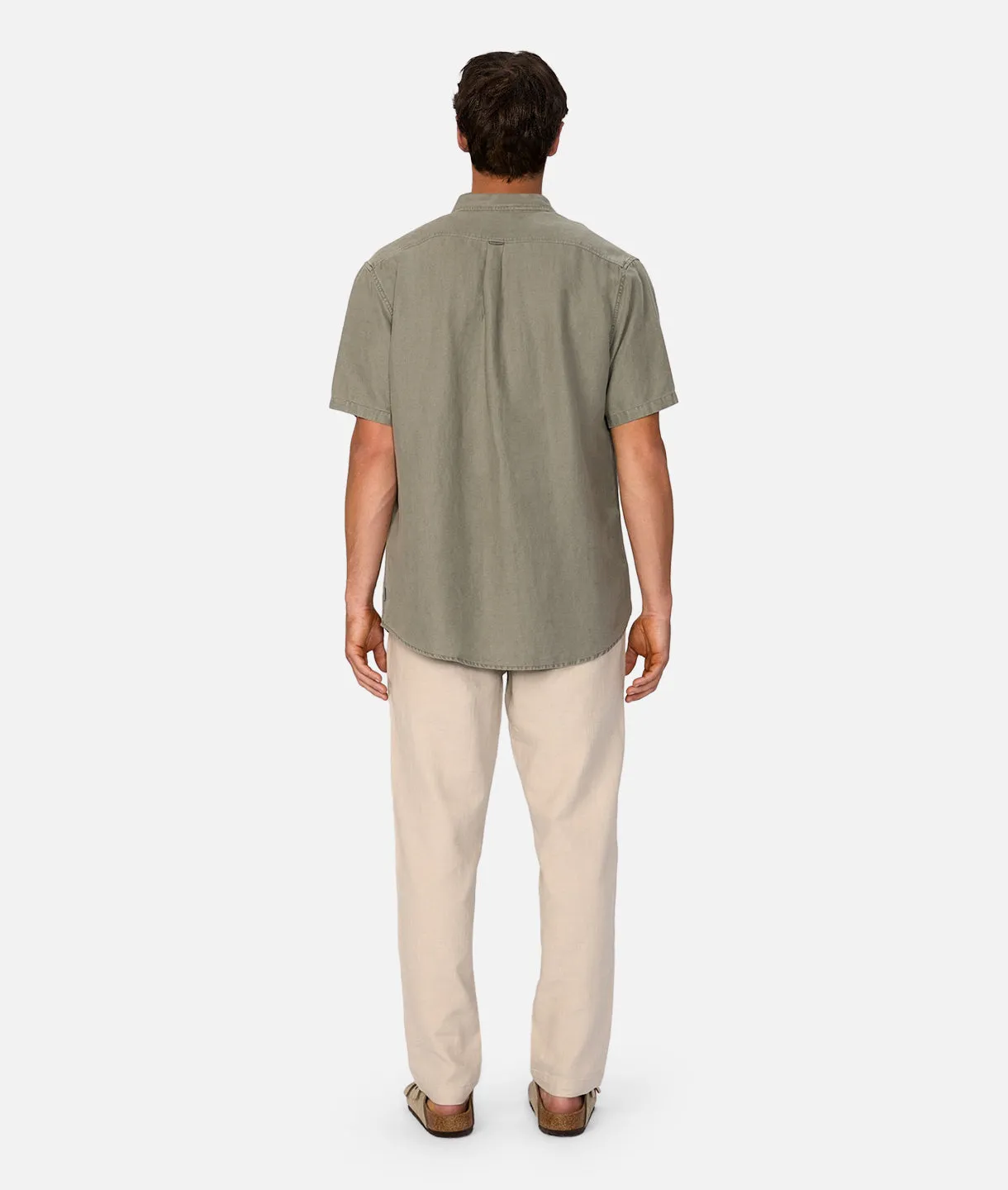 The Trinidad Linen Blend S/s Shirt - OD Olive
