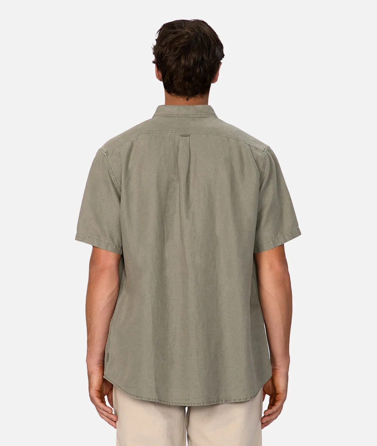 The Trinidad Linen Blend S/s Shirt - OD Olive