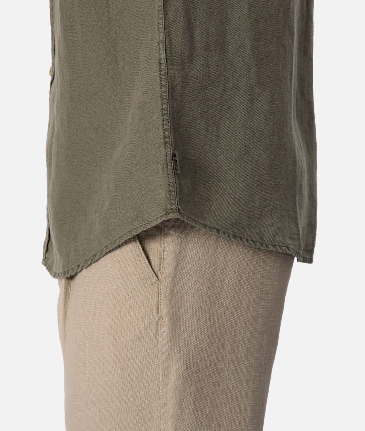 The Trinidad Linen Blend S/s Shirt - OD Olive