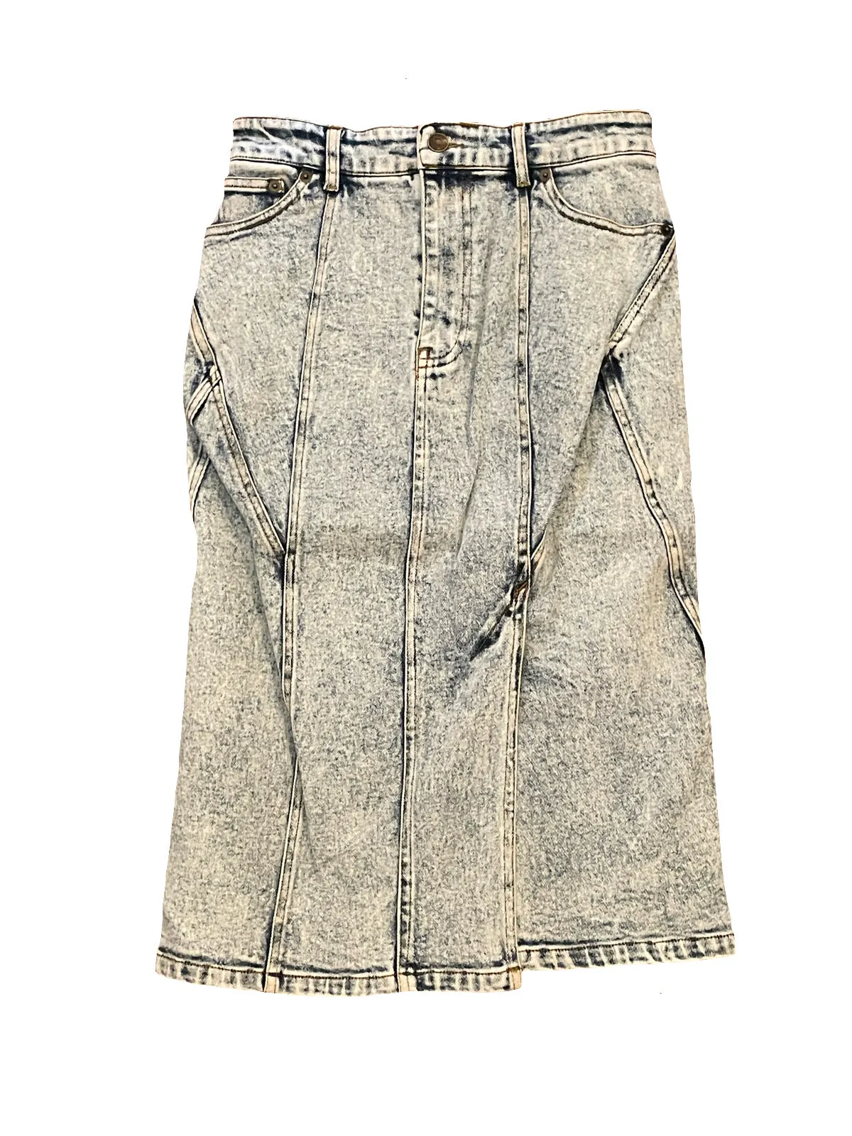 Washed Denim Skirt
