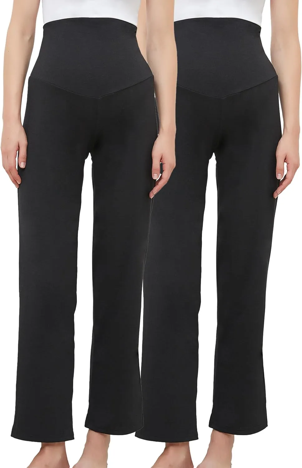 Women's Maternity Pants Casual Loose Wide/Straight Leg Comfy Palazzo Lounge Pant Pregnancy Versatile Trousers