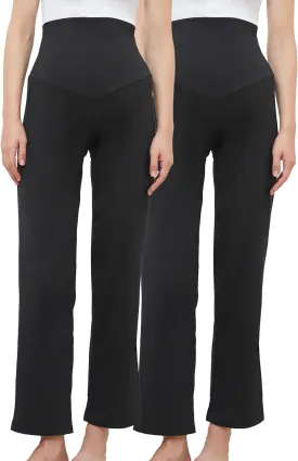 Women's Maternity Pants Casual Loose Wide/Straight Leg Comfy Palazzo Lounge Pant Pregnancy Versatile Trousers