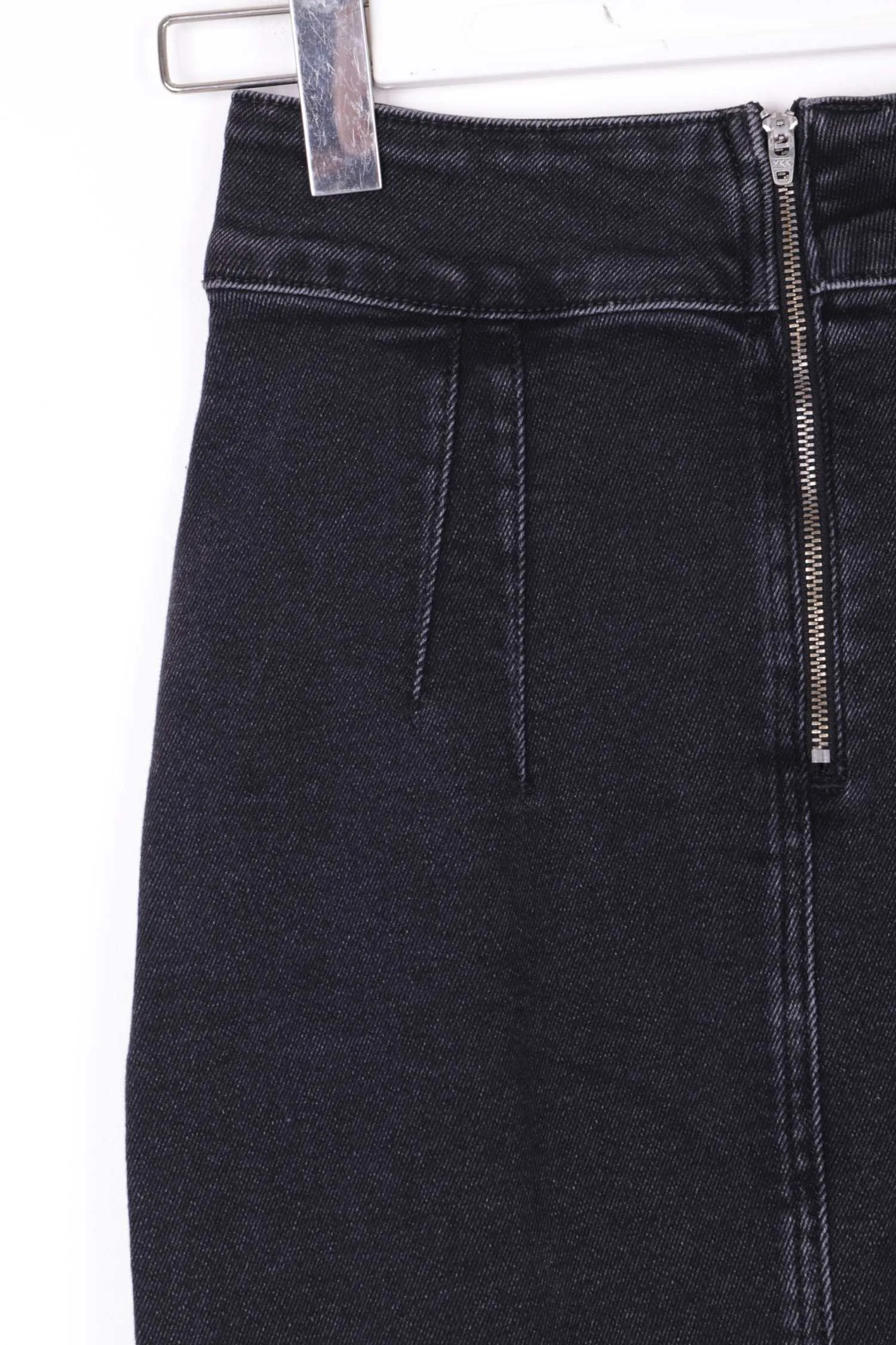 XLJ Asymmetric Medium Denim Skirt with Front Darts and Side Slit Mixed - Whitley Bay